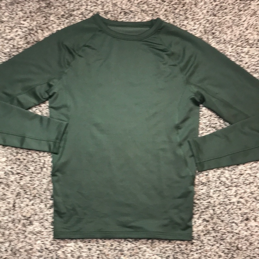 All In Motion Woman’s Semi Fit Baselayer Long Sleeve Tee Olive Sz Small | NWOT